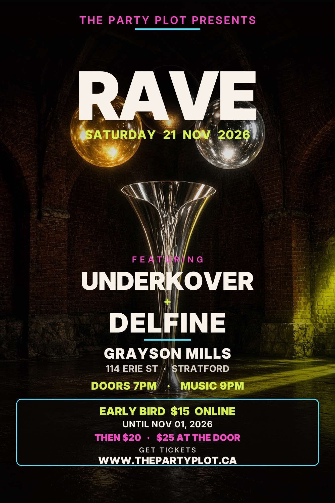 Flyer for Stratford Rave