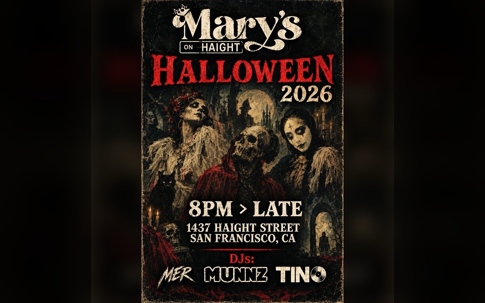 Flyer for Haight Street Halloween Extravaganza